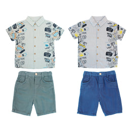 Conjunto Camisa P/ Ninos 2Pcs
