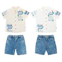 Conjunto Camisa P/ Ninos 2pcs