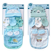 Set de Gorros-Mitones-Medias-Baberos P/ Bebe 8pzs