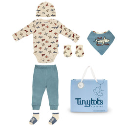 Body + Gorro + Babero +  Pantalón + Mitone