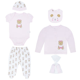 Body + Pantalón Largo + Babero +  Gorro + Sueter M/