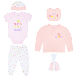 Body + Pantalón Largo + Babero +  Gorro + Sueter M/