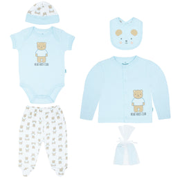 Body + Pantalón Largo + Babero +  Gorro + Sueter M/