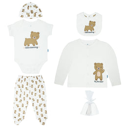Body + Pantalón Largo + Babero +  Gorro + Sueter M/