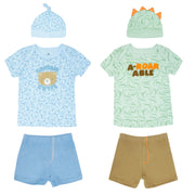 Sueter Manga Corta + Pantalón Corto + Gorro