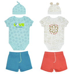 Body M/Corta + Pantalón Largo + Gorro