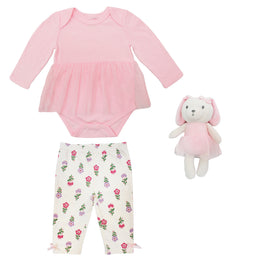 Conjunto Body M/L + Tutu + Peluche
