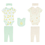 Body Manga Corta + Pantalón Largo + Diadema + Babero