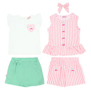 Blusa + Pantalon + Falda Pantalon + Lazo 2PK